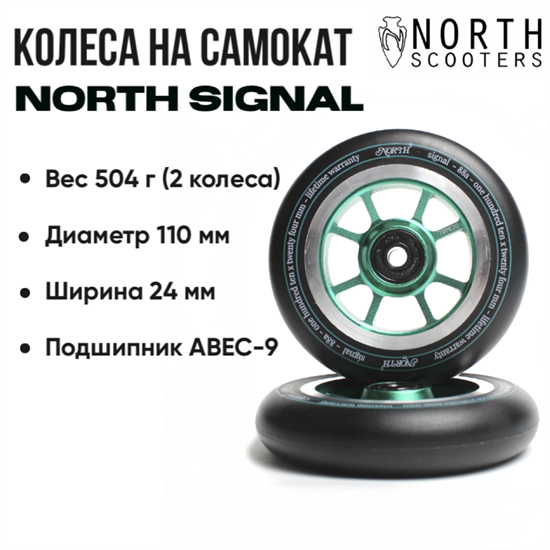 Колёса North Signal 110 мм., Зелёный лес. north-sig-110-fo-gr - фото 7643