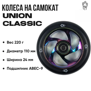 Колесо Union Classic 110 мм., Неохром. UnionClassic110мм-neochrome