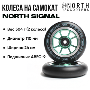 Колёса North Signal 110 мм., Зелёный лес. north-sig-110-fo-gr