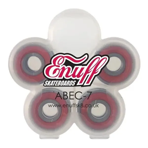 Набор подшипников для трюкового самоката и скейтборда Enuff Abec-7. Enuff-bearings-abec7red