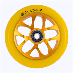 Колесо Tech Team Aster 110 мм., Жёлтое. wheel-tt-aster-110-yellow