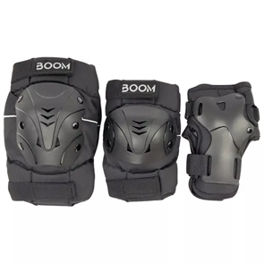 Комплект защиты Boom PLUS 3 в 1 для скейтборда M boom-classic-plus-tripleset-black-m